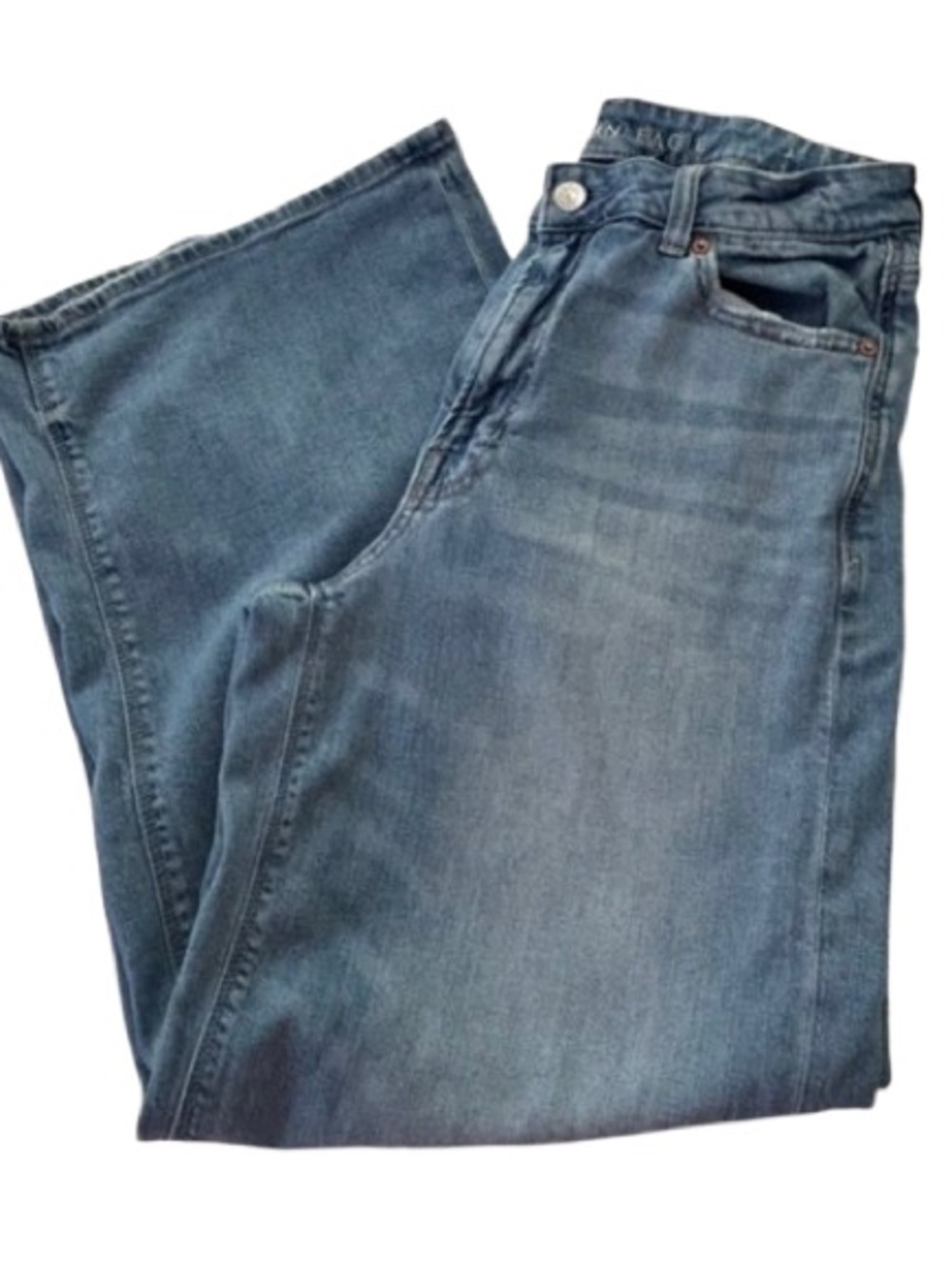 American Eagle Dreamy Drape Super High-Waisted Baggy Wide-Leg Jean